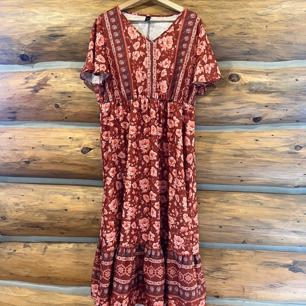 Emory Rose Allover Floral Print Dress - Picture 2 of 5